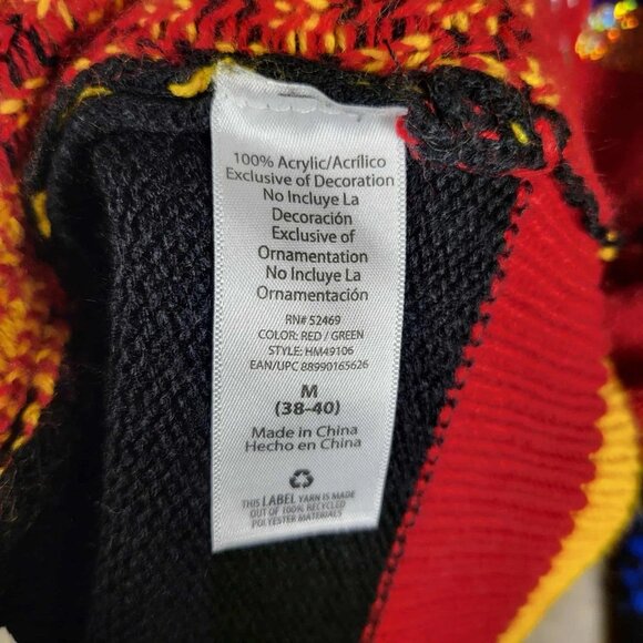 Holiday Time Adult Med Ugly Christmas Sweater Dinosaur T-Rex Presents - Picture 5 of 14